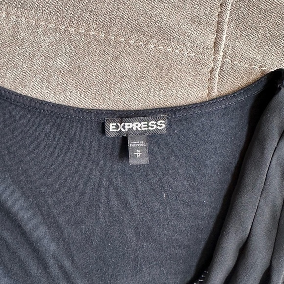 Express Black Wrap Tank Top - Picture 8 of 13
